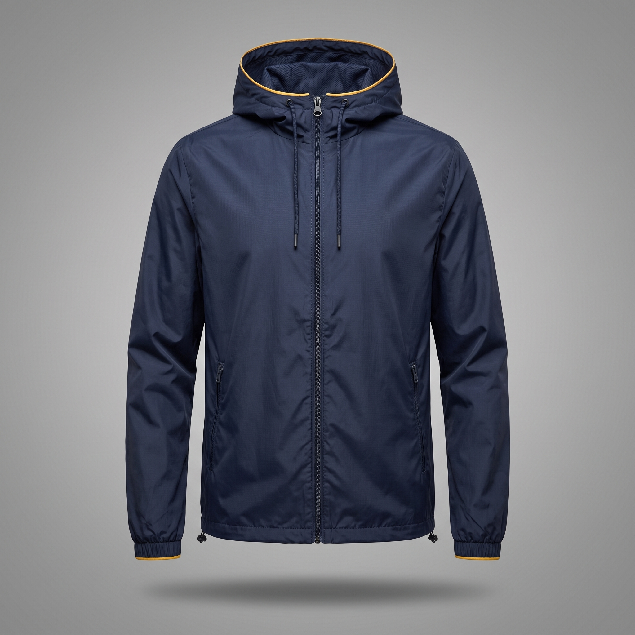 Men's Classic Streetwear Windbreaker in navy, front view