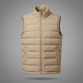 Men's Classic Streetwear Quilted Gilet in sand beige, front view