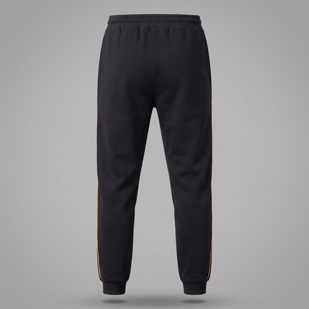 Track Pants in black, back view