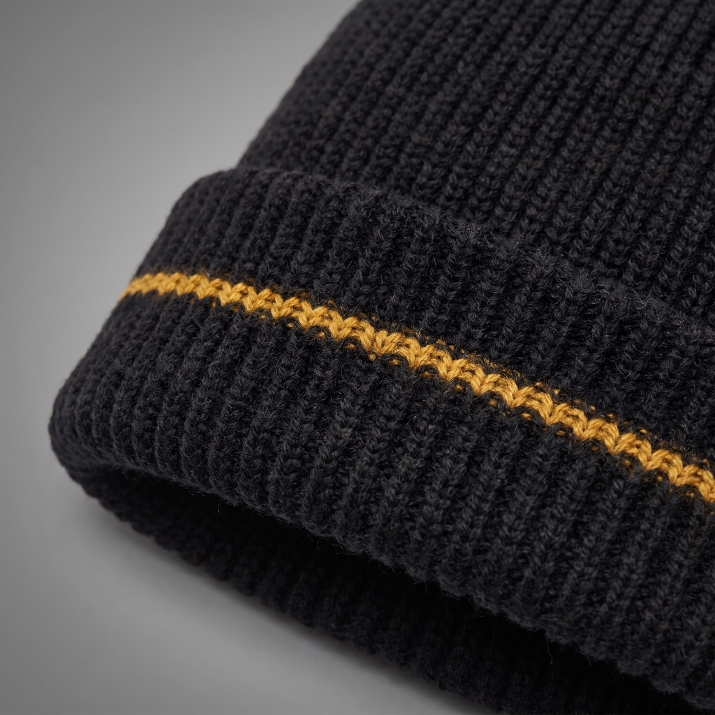 Ribbed Beanie cuff and knit detail
