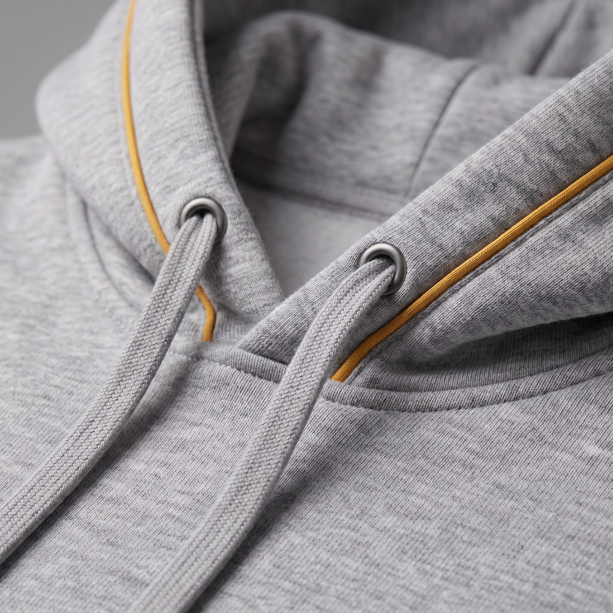 Zip-Through Hoodie hood and drawcord detail