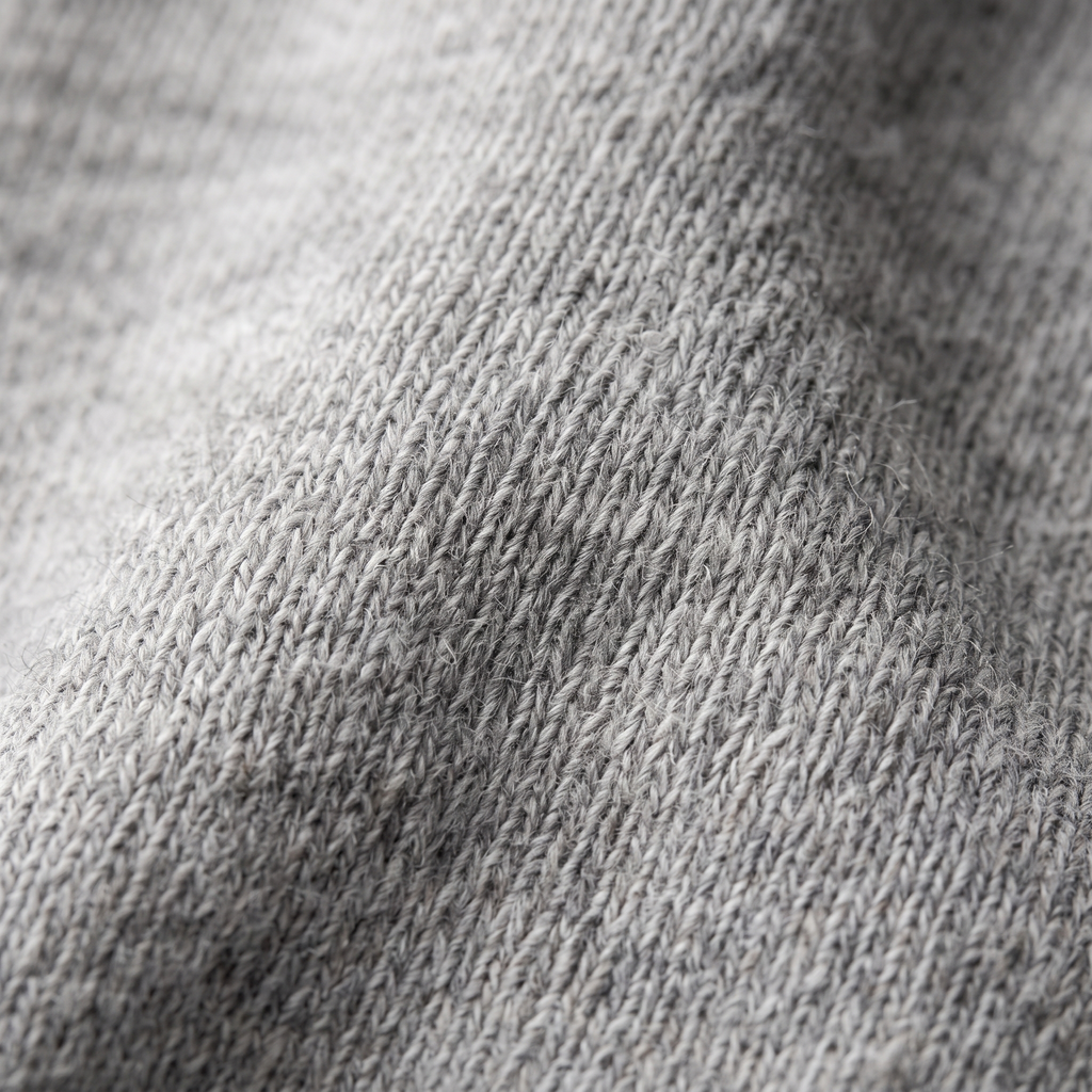 Grey marl brushed fleece fabric macro