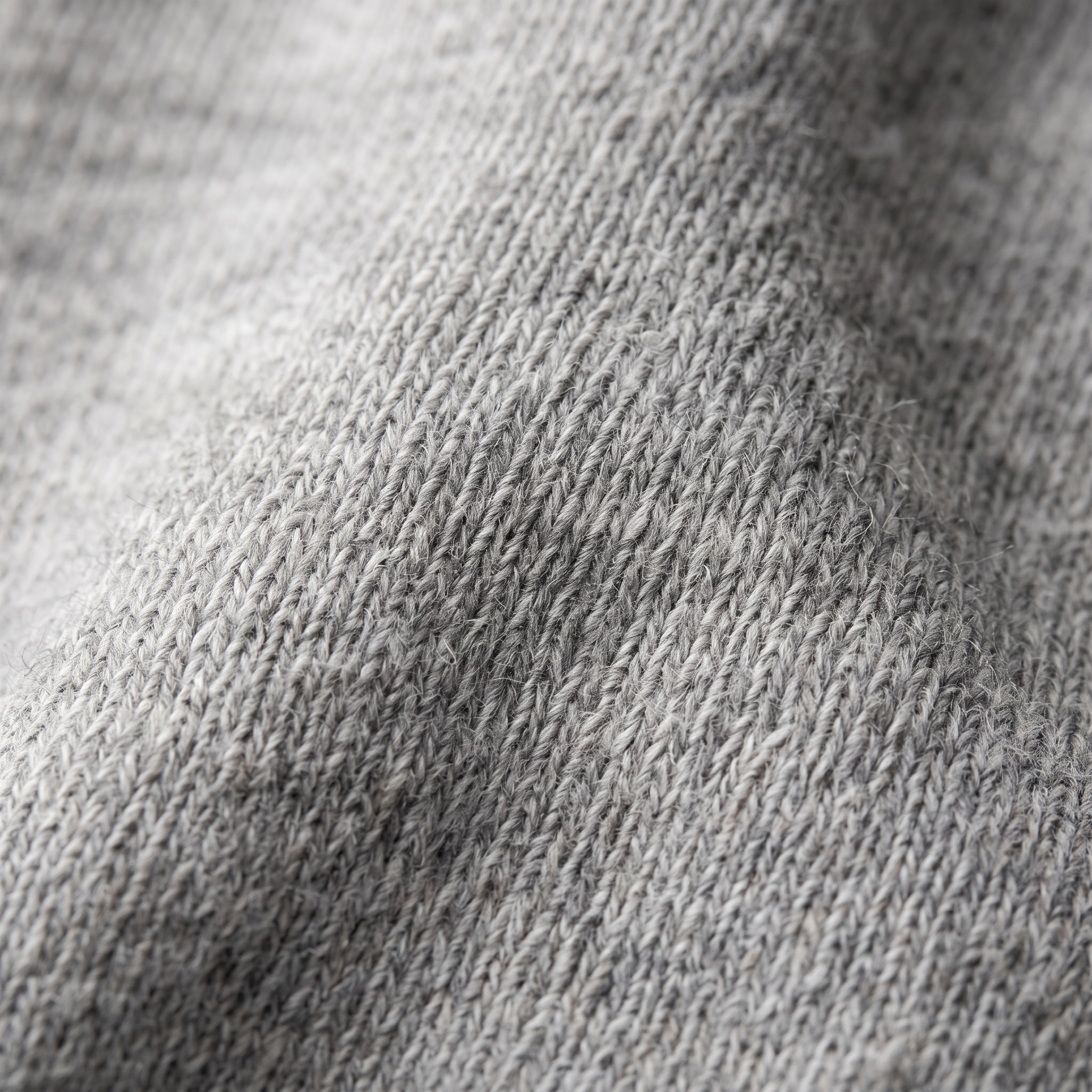 Grey marl brushed fleece fabric macro